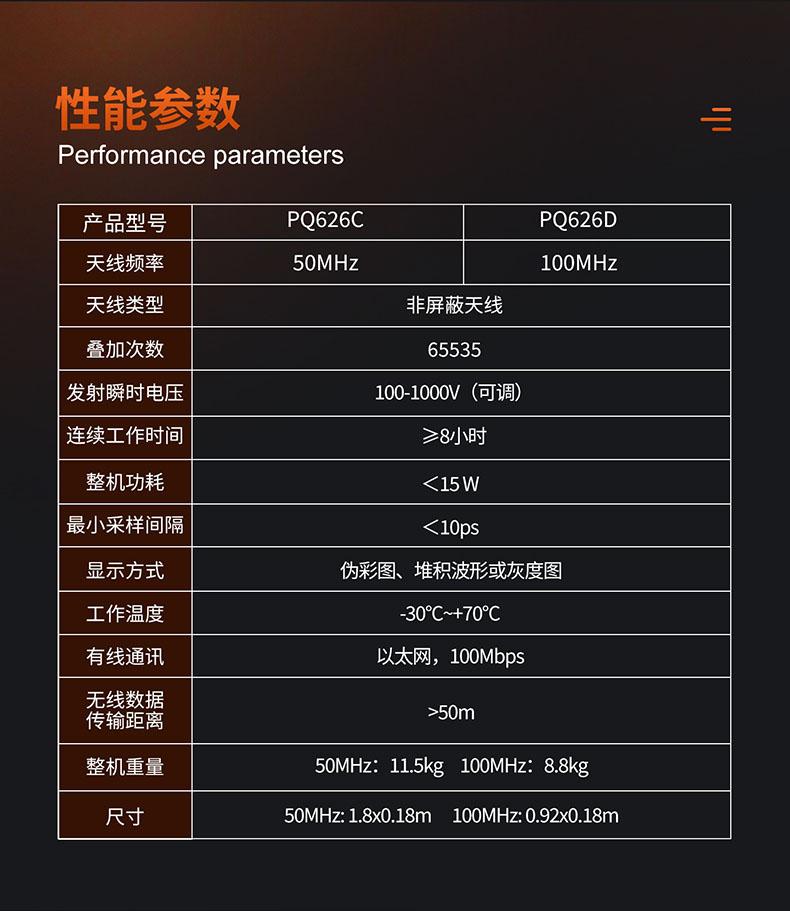 普奇PQ626地质雷达