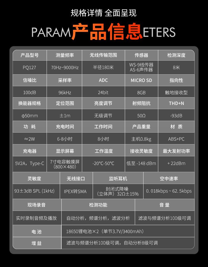 普奇PQ127压⼒管道泄漏⾃动分析仪