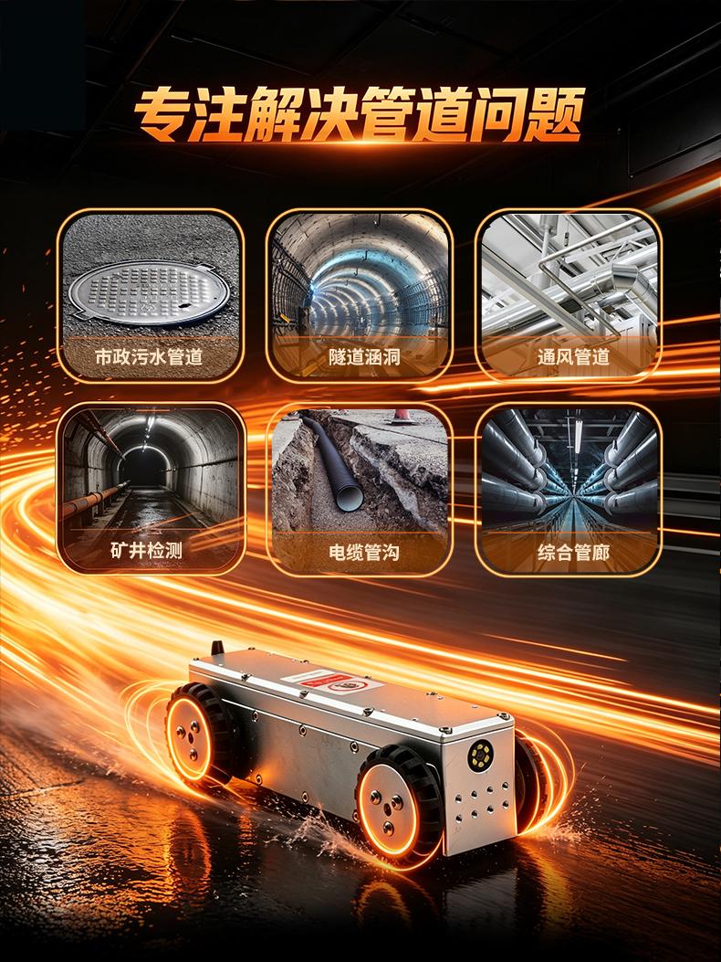 普奇 PQ325A 小管径管道检测机器人解决问题